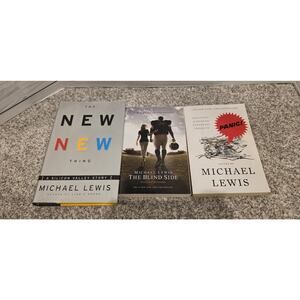 Lot Of 3 Michael Lewis Books Blind Side Panic The New Thing